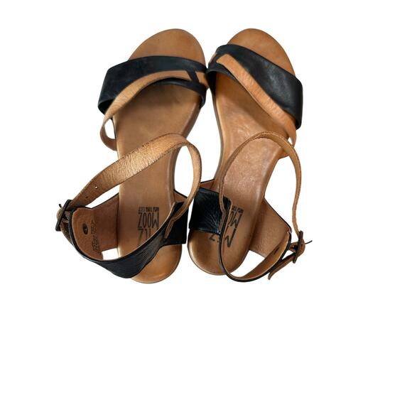 Miz Mooz Meadow Buckle Sandal – Women's Leather Casual Sandal With Side Zipper (Made In Portugal)